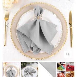 490 Elegant Gray Napkins